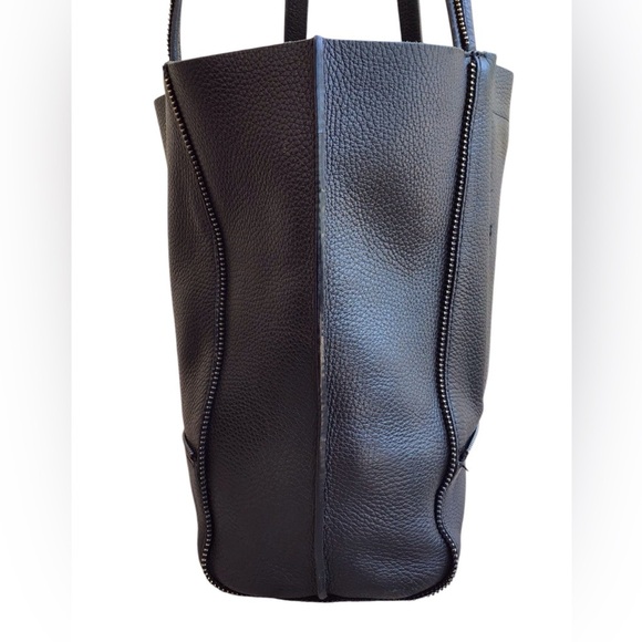 Botkier Soho Black Leather Zipper Trim Tote - Picture 10 of 10